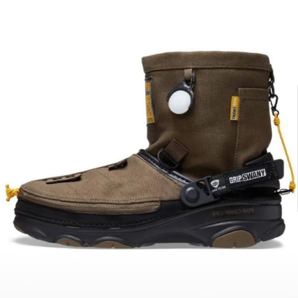 🥾 Grip Swany x Crocs x atmos All Terrain Boots – Olive Brown Men’s Size 11 NWT - Picture 3 of 8